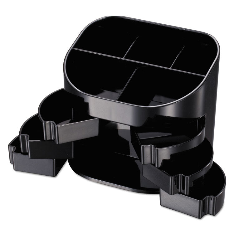 Officemate Double Supply Organizer, 11-Compartments, 6 Drawers, Plastic, 6.5 x 4.75 x 5.75, Black (OIC22822) Each