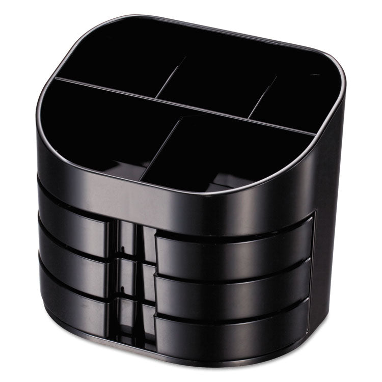 Officemate Double Supply Organizer, 11-Compartments, 6 Drawers, Plastic, 6.5 x 4.75 x 5.75, Black (OIC22822) Each