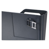 Universal® Recycled Plastic Cubicle Single File Pocket, Cubicle Pins Mount, 13.5 x 3 x 7, Charcoal (UNV08162)