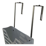 Universal® Recycled Plastic Cubicle Triple File Pocket, Cubicle Pins Mount, 13.5 x 4.75 x 28, Charcoal (UNV08163) Pack of 3