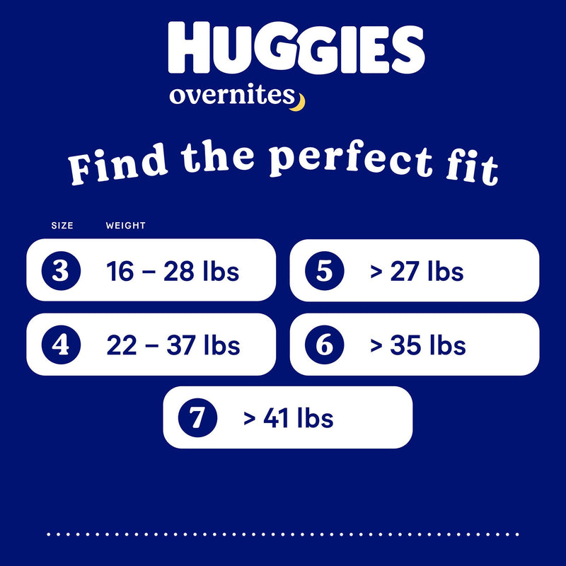 Huggies® Overnites Unisex Baby Diaper Size 7 Disposable Heavy Absorbency (1254304_CS) 52/CS