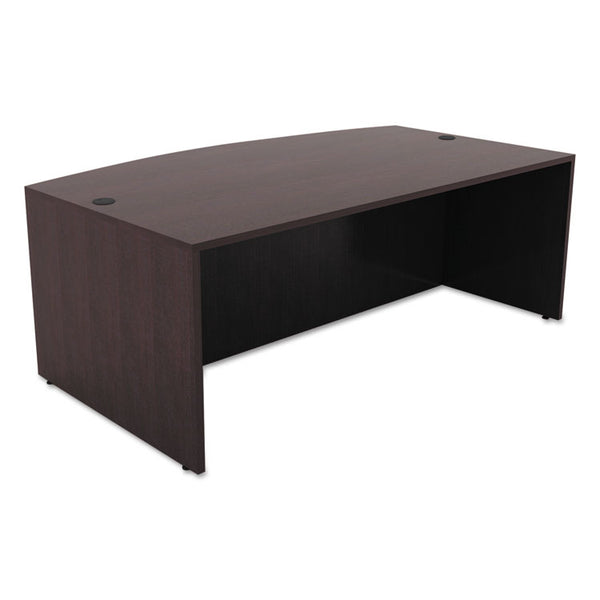 Alera® Alera Valencia Series Bow Front Desk Shell, 71" x 41.38" x 29.63", Espresso (ALEVA227236ES)