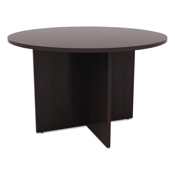 Alera® Alera Valencia Round Conference Table with Legs, 42" Diameter x 29.5h, Espresso (ALEVA7142ES)