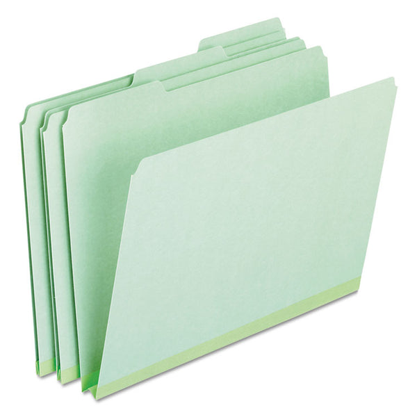 Pendaflex® Pressboard Expanding File Folders, 1/3-Cut Tabs: Assorted, Letter Size, 1" Expansion, Green, 25/Box (PFX17167) Box of 25