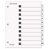 Cardinal OneStep Printable Table of Contents and Dividers, 10-Tab, 1 to 10, 11 x 8.5, White, 1 Set (CRD61013CB) Set of 10