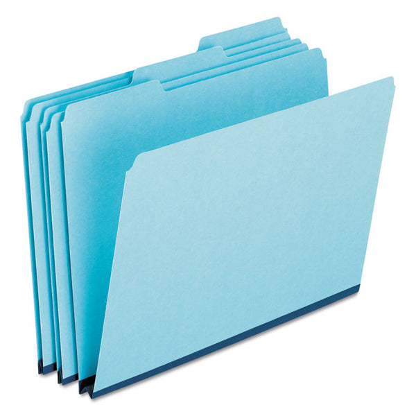 Pendaflex® Pressboard Expanding File Folders, 1/3-Cut Tabs: Assorted, Legal Size, 1" Expansion, Blue, 25/Box (PFX9300T13) Box of 25