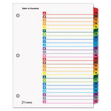 Cardinal® OneStep Printable Table of Contents and Dividers, 26-Tab, A to Z, 11 x 8.5, White, Assorted Tabs, 1 Set (CRD60218) Set of 26