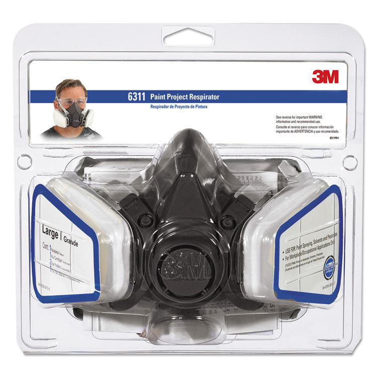 3M™ Half Facepiece Paint Spray/Pesticide Respirator, Large (MMM6311PA1A) Each