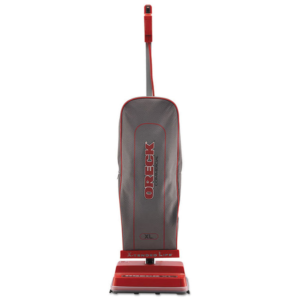 Oreck Commercial U2000RB-1 Upright Vacuum, 12" Cleaning Path, Red/Gray (ORKU2000RB1)