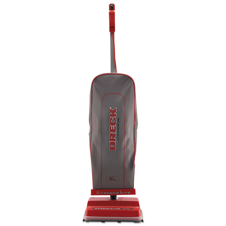 Oreck Commercial U2000RB-1 Upright Vacuum, 12" Cleaning Path, Red/Gray (ORKU2000RB1)