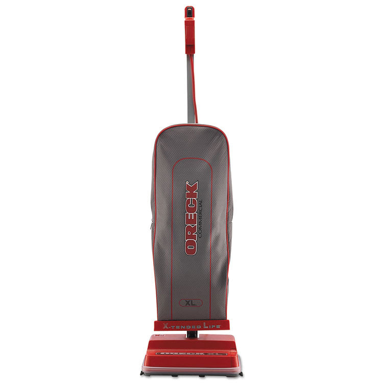 Oreck Commercial U2000R-1 Upright Vacuum, 12" Cleaning Path, Red/Gray (ORKU2000R1)