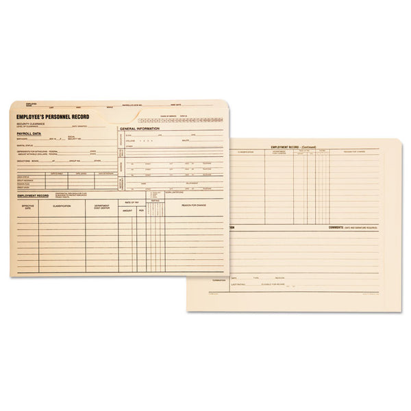 Quality Park™ Employee Record Jacket, Straight Tab, Letter Size, Manila, 100/Box (QUA69999) Box of 100