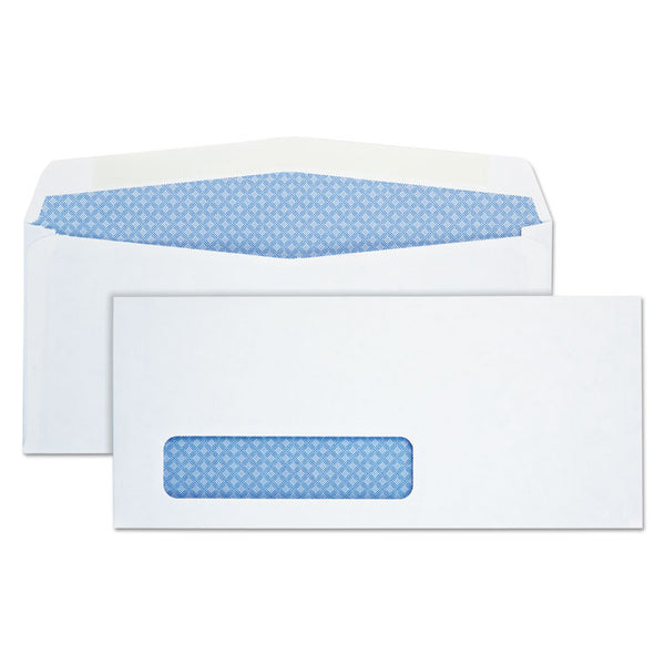 Quality Park™ Security Tint Window Envelope, #10, Commercial Flap, Gummed Closure, 4.13 x 9.5, White, 500/Box (QUA90130) Box of 500