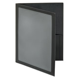 Oxford™ ViewFolio Polypropylene Portfolio, 100-Sheet Capacity, 11 x 8.5, Clear/Black (OXF57442)