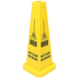 Impact® Four-Sided Wet Floor Sign, English/Spanish, 25", Yellow, 5/Case (IMP23816) Each