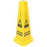 Impact® Four-Sided Wet Floor Sign, English/Spanish, 25", Yellow, 5/Case (IMP23816) Each