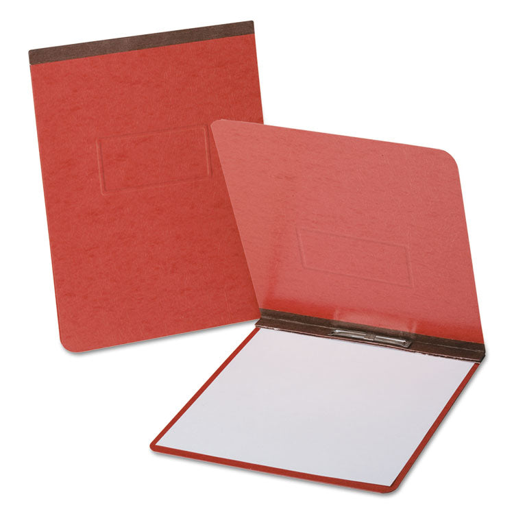 Oxford™ PressGuard Report Cover with Reinforced Top Hinge, Two-Prong Metal Fastener, 2" Capacity, 8 x 14, Red/Red (OXF71634)