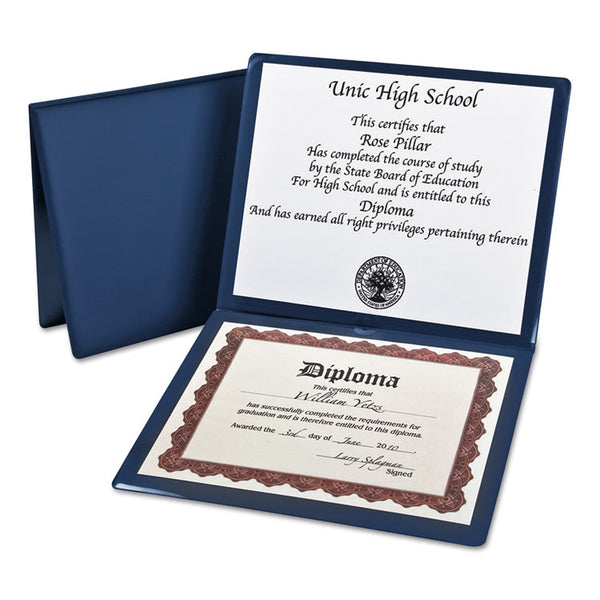 Oxford™ Diploma Cover, 12.5 x 10.5, Navy (OXF44212) Each