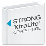 Cardinal® Performer ClearVue Slant-D Ring Binder, 3 Rings, 3" Capacity, 11 x 8.5, White (CRD17600) Each