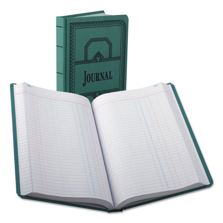 Boorum & Pease® Account Journal, Journal-Style Rule, Blue Cover, 11.75 x 7.25 Sheets, 500 Sheets/Book (BOR66500J) Each