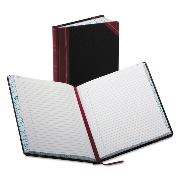 Boorum & Pease® Account Record Book, Record-Style Rule, Black/Red/Gold Cover, 9.25 x 7.31 Sheets, 300 Sheets/Book (BOR38300R) Each