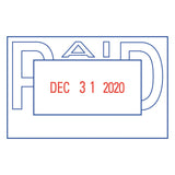 Xstamper® ECO-GREEN VersaDater Message Dater, 2.13 x 1.31, PAID, Blue/Red (XST66210) Each
