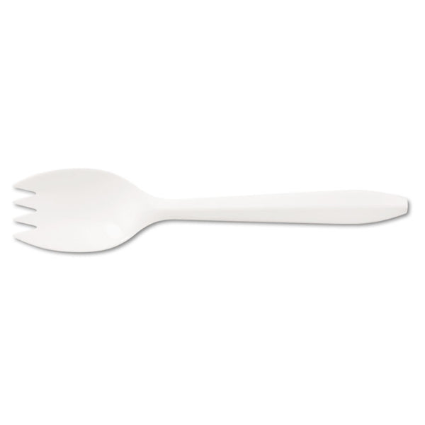 Mediumweight Polypropylene Cutlery, Spork, White, 1000/Carton (BWKSPORK) Case of 1000
