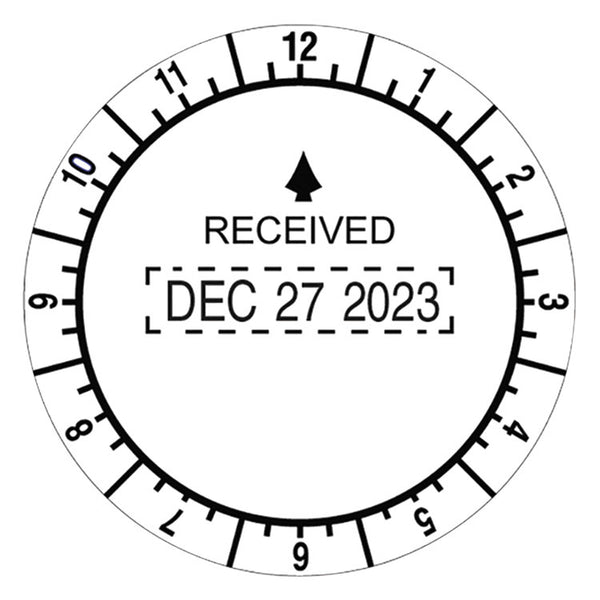 Trodat® Time and Date Received Round Stamp, Conventional, 2" Diameter (USST2910) Each