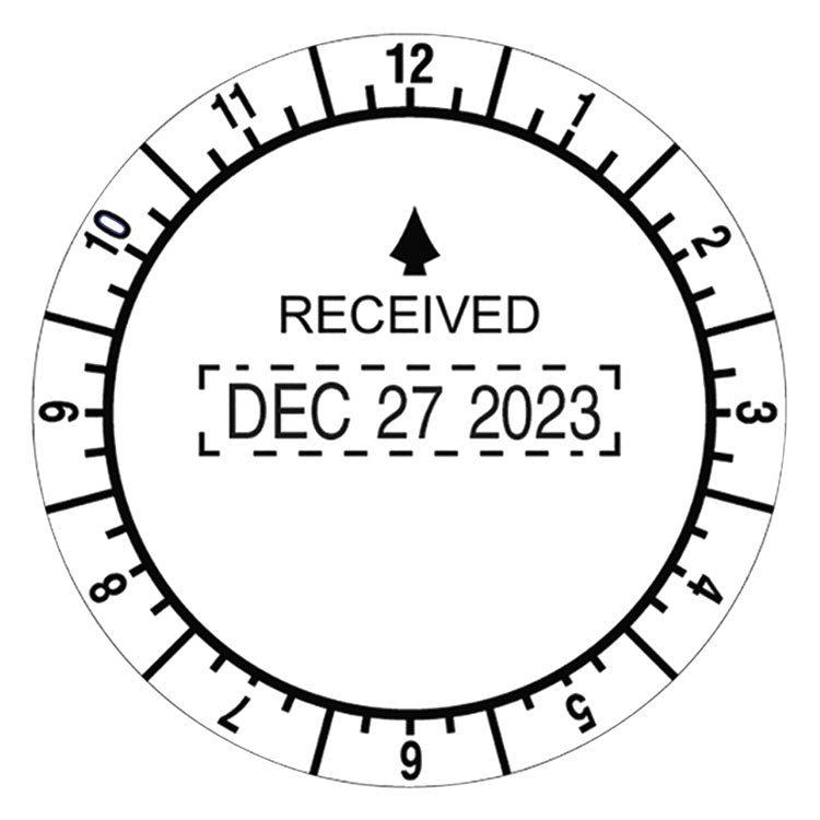 Trodat® Time and Date Received Round Stamp, Conventional, 2" Diameter (USST2910) Each