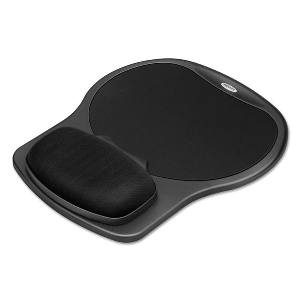 Fellowes® Easy Glide Gel Mouse Pad with Wrist Rest, 10 x 12, Black (FEL93730)