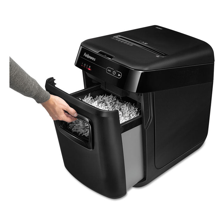 Fellowes® AutoMax 200C Auto Feed Cross-Cut Shredder, 200 Auto/10 Manual Sheet Capacity (FEL4653501)