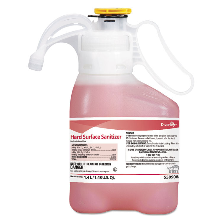 Diversey™ Hard Surface Sanitizer, Red, 1.4 L Bottle, 2/Carton (DVO5509084)