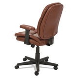 OIF Swivel/Tilt Bonded Leather Task Chair, Supports 250 lb, 16.93" to 20.67" Seat Height, Chestnut Brown Seat/Back, Black Base (OIFST4859)