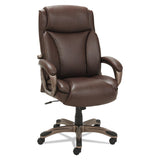 Alera® Alera Veon Series Executive High-Back Bonded Leather Chair, Supports Up to 275 lb, Brown Seat/Back, Bronze Base (ALEVN4159)