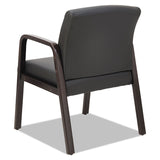 Alera® Alera Reception Lounge WL Series Guest Chair, 24.21" x 24.8" x 32.67", Black Seat, Black Back, Espresso Base (ALERL4319E)