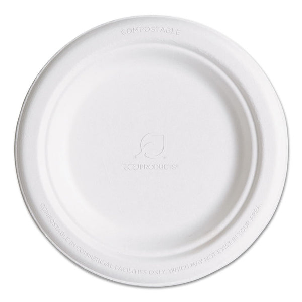 Eco-Products® Renewable Sugarcane Plates, 6" dia, Natural White, 1,000/Carton (ECOEPP016CT)