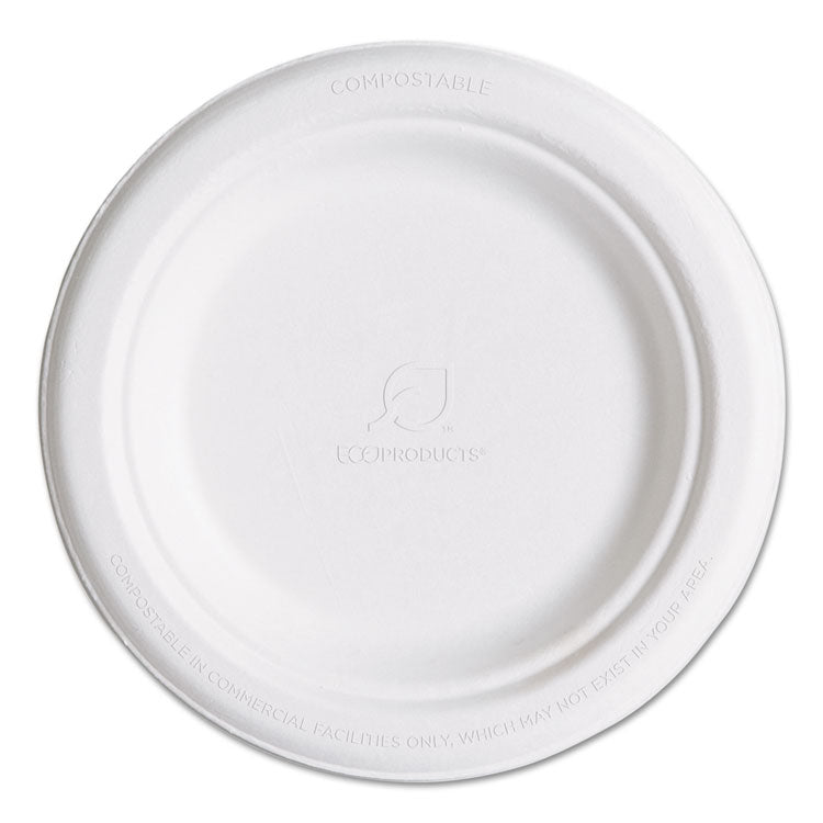 Eco-Products® Renewable Sugarcane Plates, 6" dia, Natural White, 1,000/Carton (ECOEPP016CT)