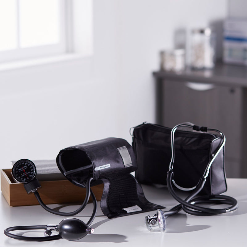 McKesson Brand Reusable Aneroid / Stethoscope Set 23 to 33 cm Adult Cuff Dual Head Sprague Stethoscope Pocket Aneroid (803191_BX) 1/BX