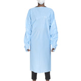 McKesson Protective Procedure Gown One Size Fits Most Blue NonSterile AAMI Level 2 Disposable (1172304_CS) 75/CS