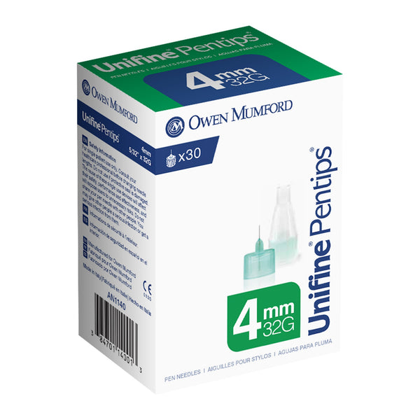 Unifine® Pentips® Standard Insulin Pen Needle 32 Gauge 4 mm Length NonSafety (1233063_BX) 30/BX