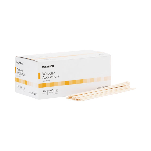 McKesson Applicator Stick Without Tip Wood Shaft 6 Inch NonSterile 1000 per Pack (40100_BX) 1000/BX