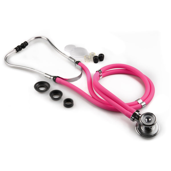 McKesson LUMEON™ Sprague Stethoscope Pink 2-Tube 22 Inch Tube Double Sided Chestpiece (582858_EA) 1/EA