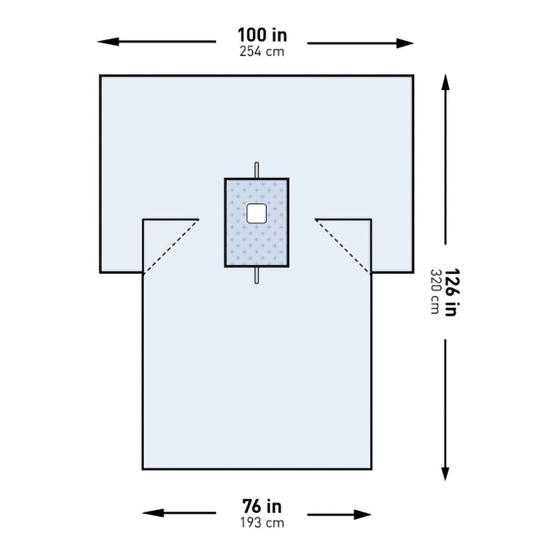 McKesson Surgical Drape Breast Drape 100 W X 76 W X 126 L Inch Sterile (1101268_CS) 10/CS