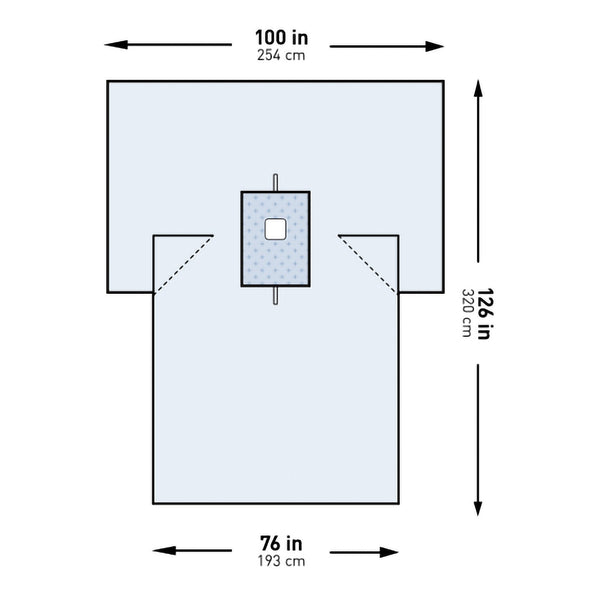 McKesson Surgical Drape Breast Drape 100 W X 76 W X 126 L Inch Sterile (1101268_PK) 1/PK