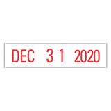 Xstamper® ECO-GREEN VersaDater Line Dater, Message Dater, 1 x 0.16, Pre-Inked, Red (XST52111) Each