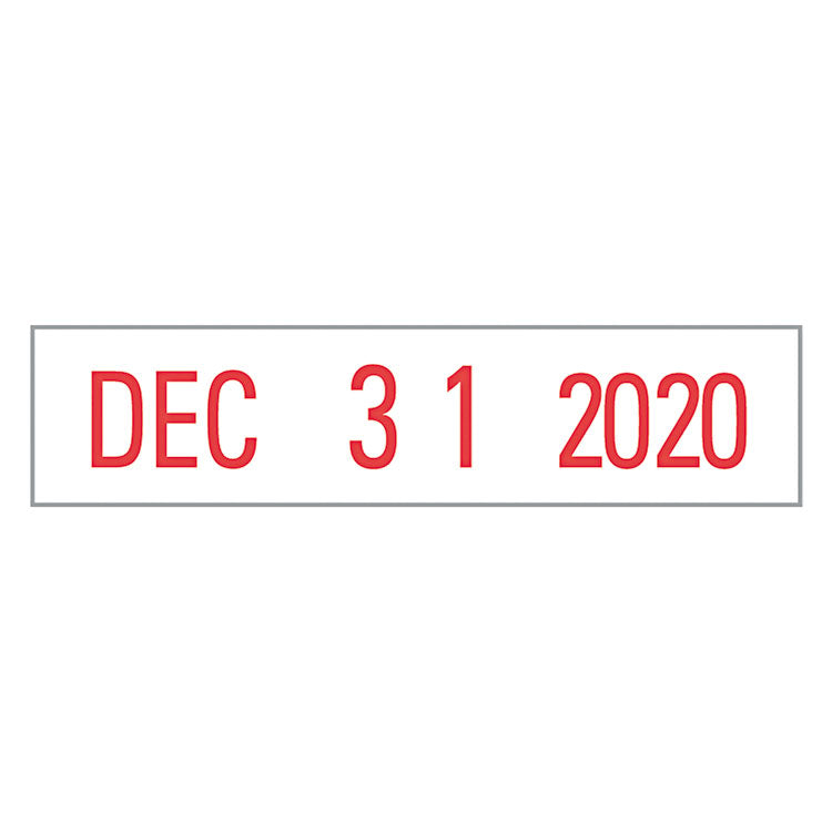 Xstamper® ECO-GREEN VersaDater Line Dater, Message Dater, 1 x 0.16, Pre-Inked, Red (XST52111) Each