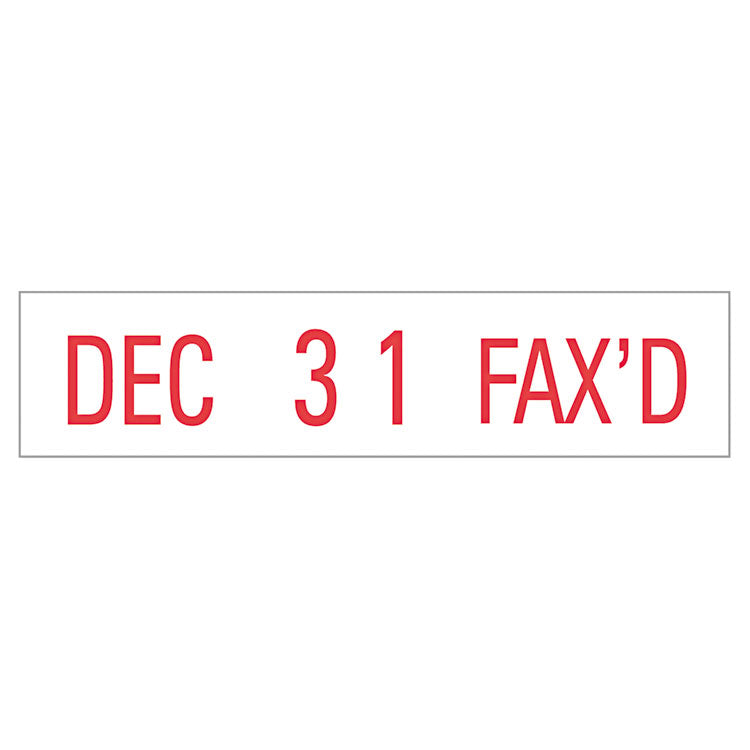 Xstamper® ECO-GREEN VersaDater Line Dater, Message Dater, 1 x 0.16, Pre-Inked, Red (XST52111) Each
