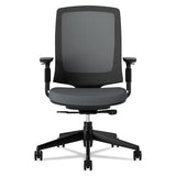 HON® Lota Series Mesh Mid-Back Work Chair, Supports Up to 250 lb, 17.13" to 21.13" Seat Height, Charcoal Seat/Back, Black Base (HON2281VA19T)