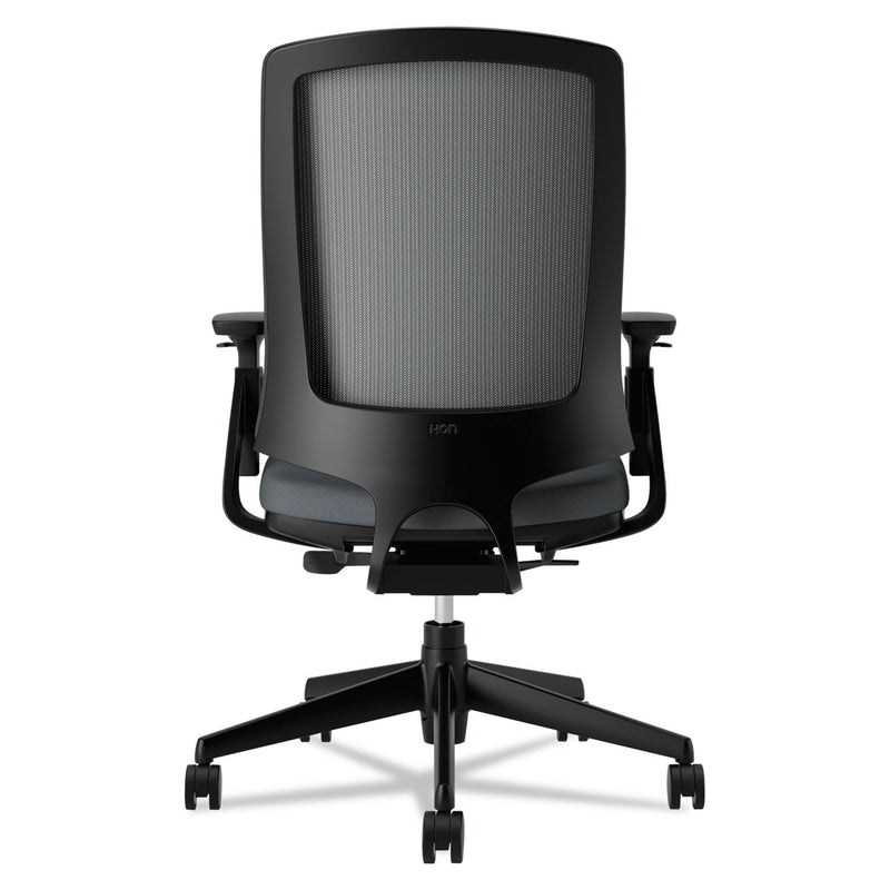 HON® Lota Series Mesh Mid-Back Work Chair, Supports Up to 250 lb, 17.13" to 21.13" Seat Height, Charcoal Seat/Back, Black Base (HON2281VA19T)