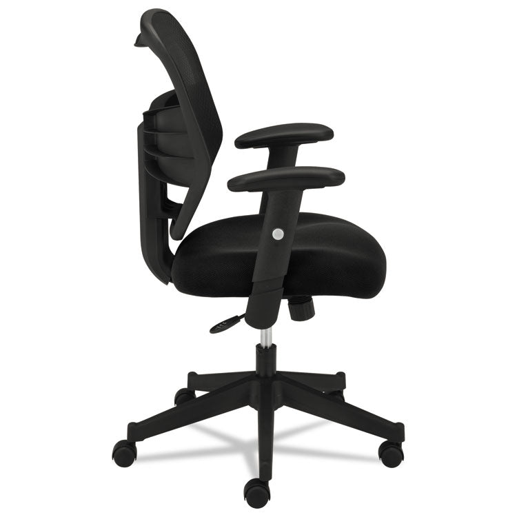 HON® VL531 Mesh High-Back Task Chair with Adjustable Arms, Supports Up to 250 lb, 18" to 22" Seat Height, Black (BSXVL531MM10)